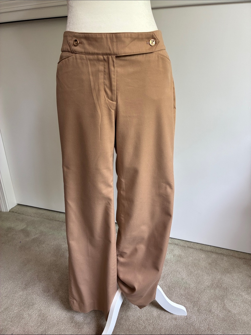 White House Black Market Wide Leg Pants in Camel